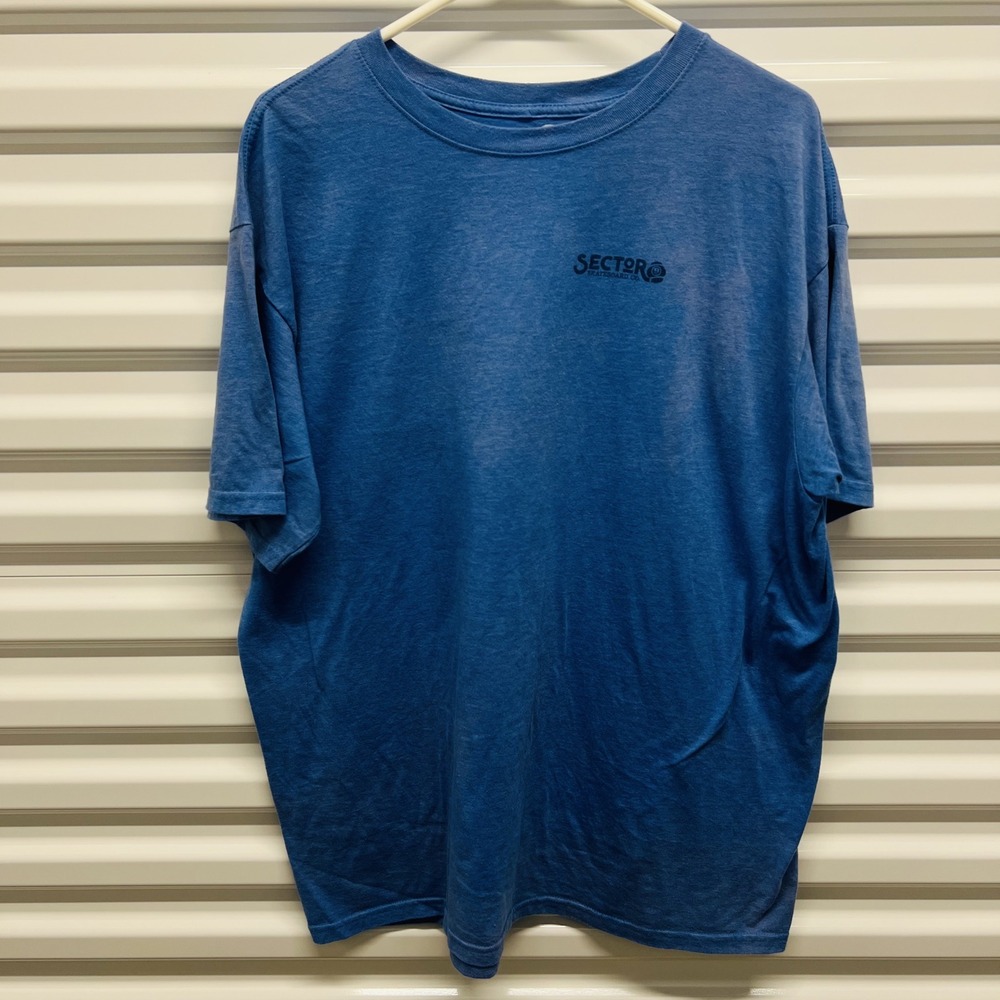 Sector 9 Skateboard Co Size XL Mens Blue Graphic T-Shirt Organic Cotton Blend